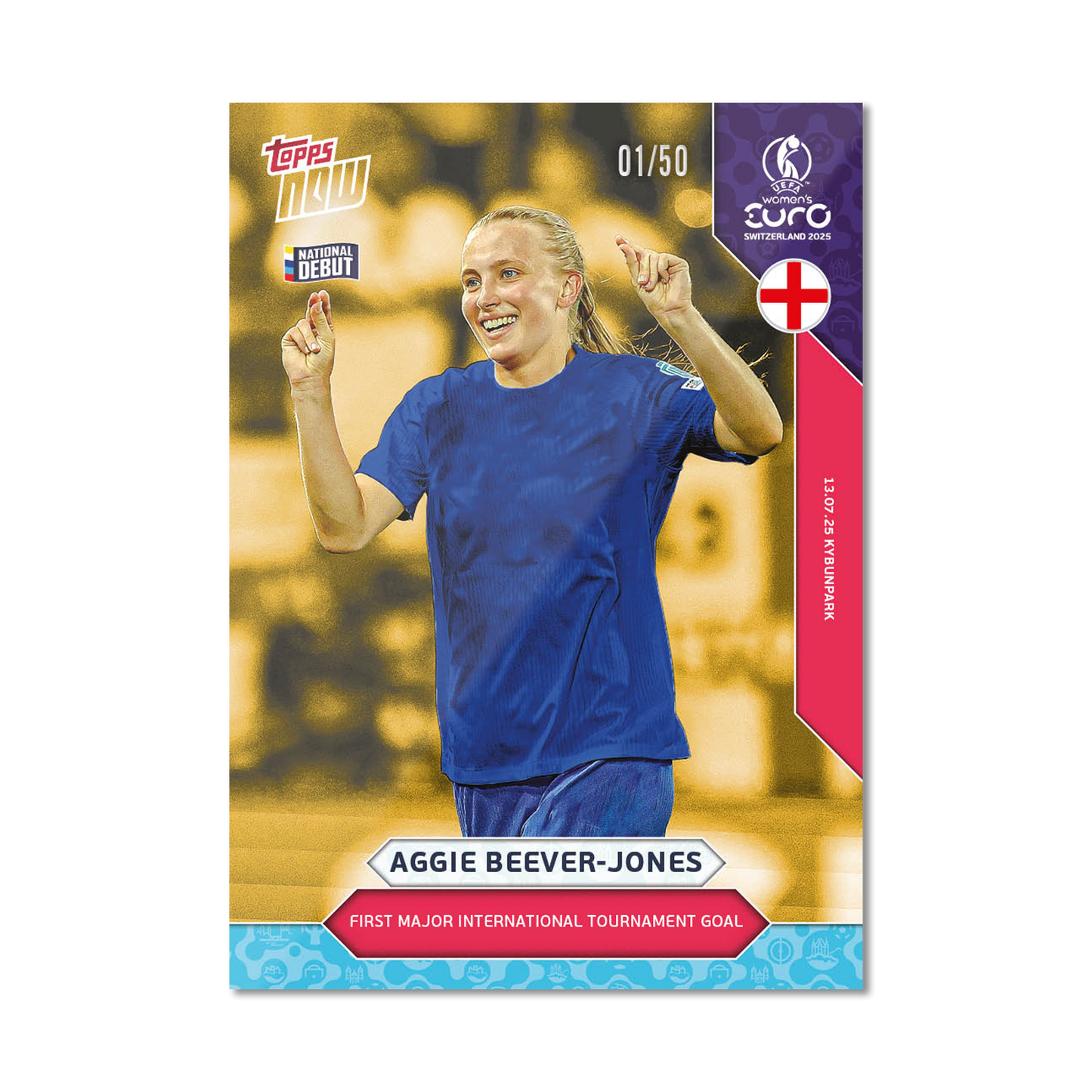Aggie Beever-Jones - UEFA Women’s EURO 2025™ Topps NOW®  - Card 19 - PR: 208