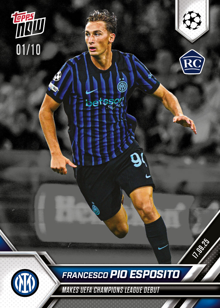 Francesco Pio Esposito - 2025-26 UCL Topps NOW® - Card 13 - PR: 1039