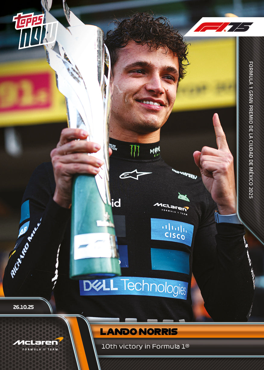 Lando Norris - 2025 Formula 1® Topps NOW® - Card 72 - PR: 4039