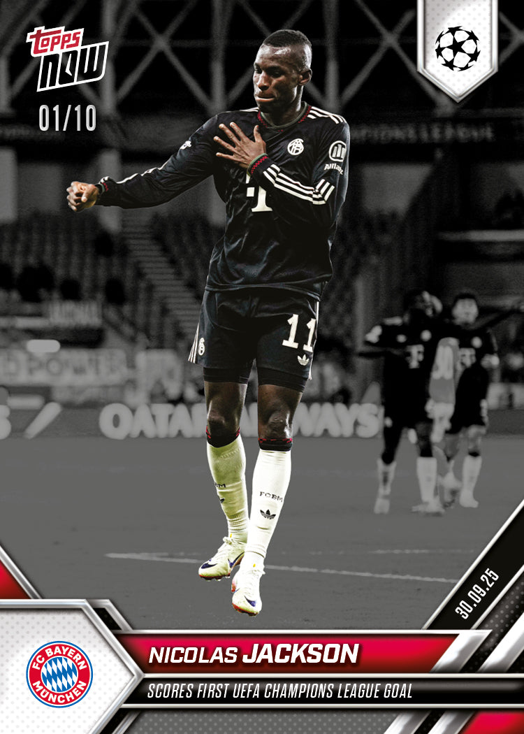 Nicolas Jackson - 2025-26 UCL Topps NOW® - Card 27 - PR: 187