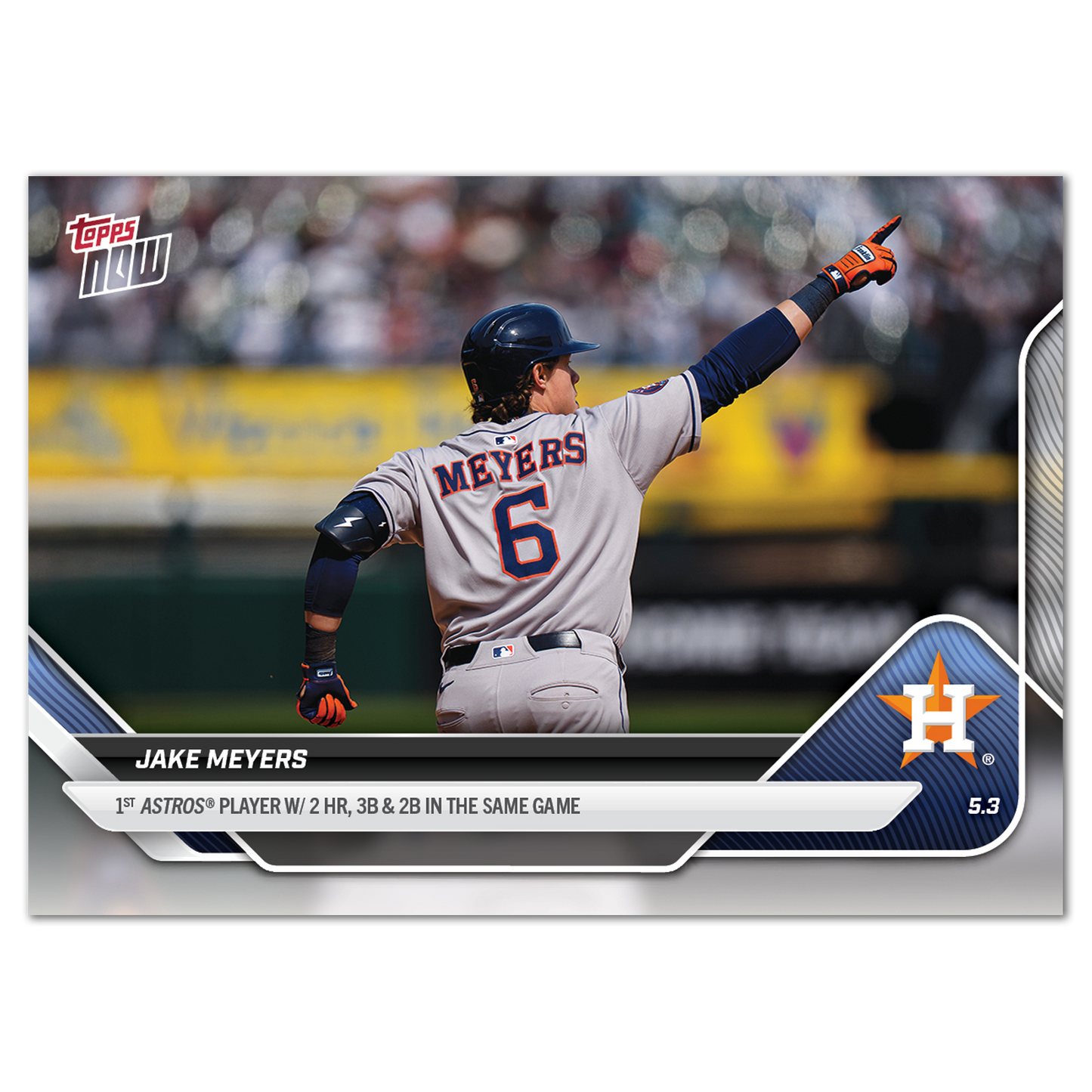 Jake Meyers - 2025 MLB Topps NOW® - Card 133 - PR: 460