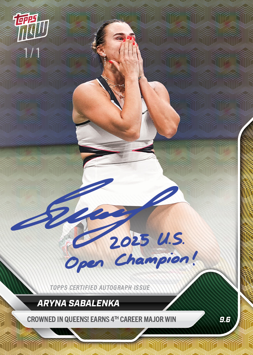 Aryna Sabalenka - 2025 Tennis Topps NOW® - Card TN-AS - LOOK FOR AUTOS - PR: 4224