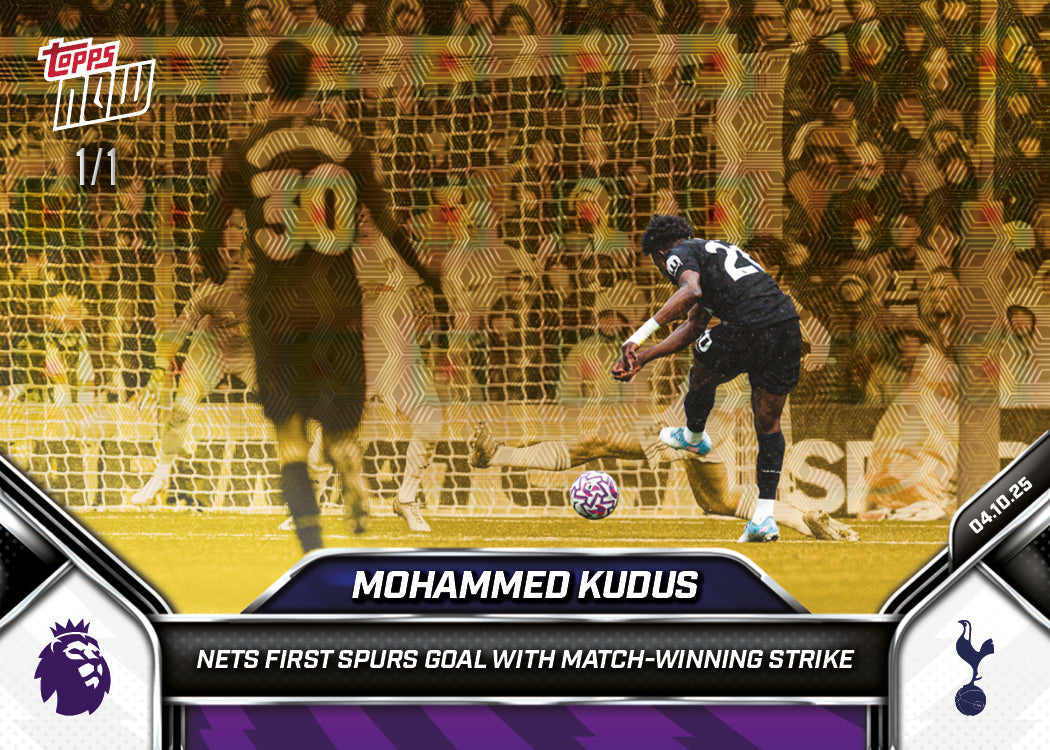 Mohammed Kudus - 2025-26 Premier League Topps NOW® - Card 30 - PR: 263