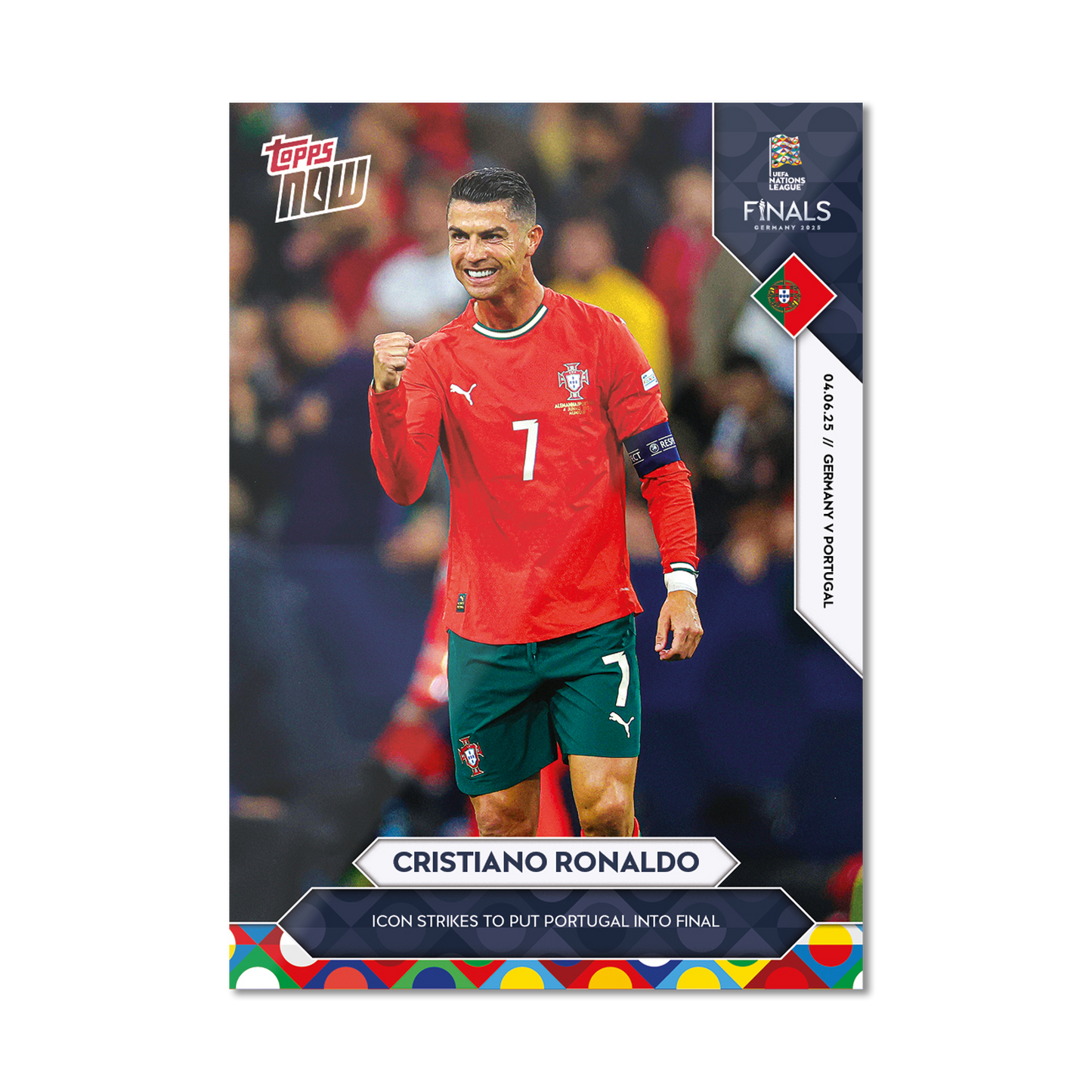 Cristiano Ronaldo - 2025 UEFA Nations League Topps NOW® - Card 1 - PR: 8040