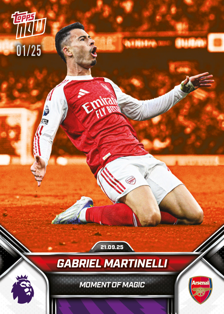 Gabriel Martinelli - 2025-26 Premier League Topps NOW® - Card 24 - PR: 534