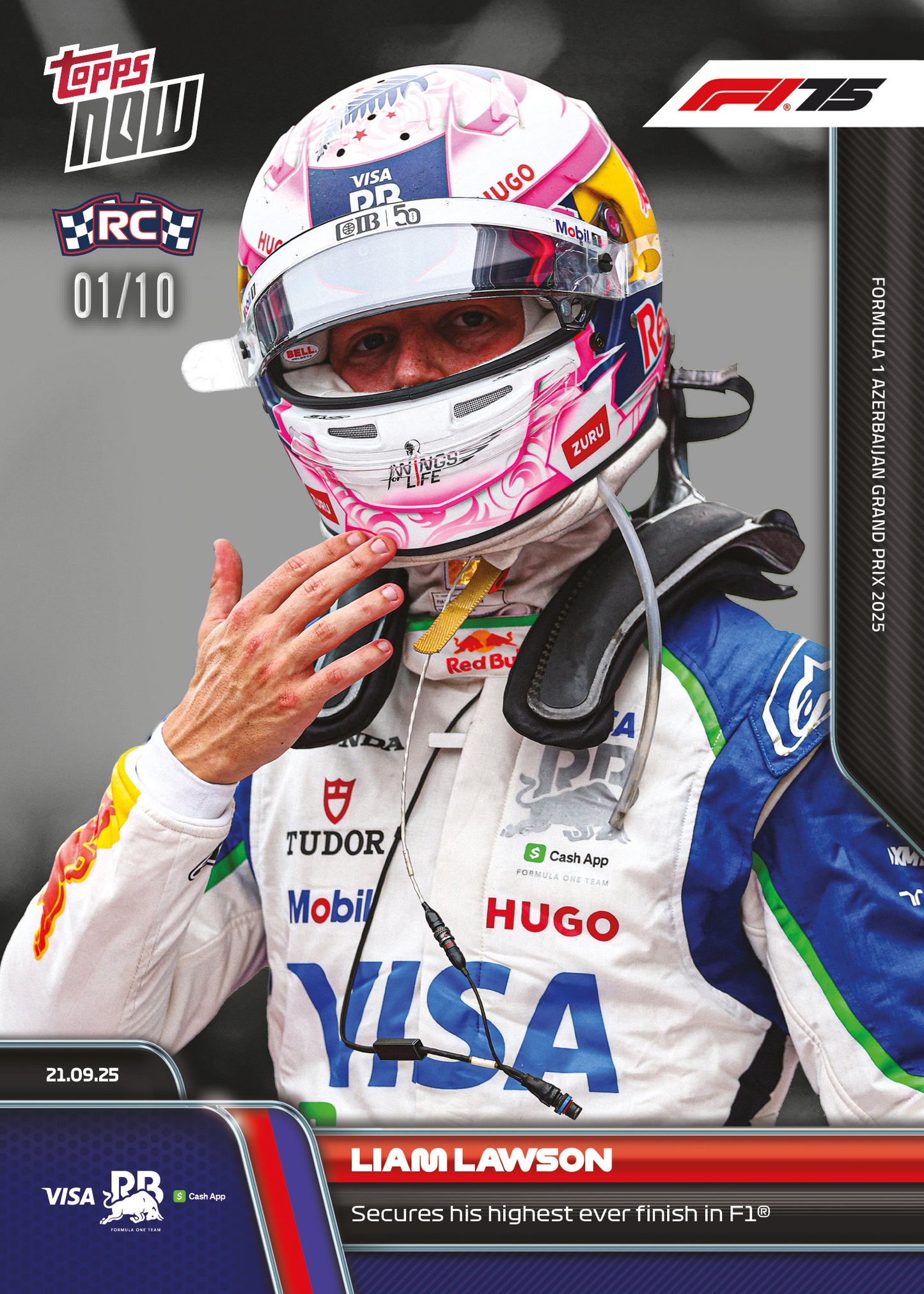 Liam Lawson - 2025 Formula 1® Topps NOW® - Card 65 - PR: 1059