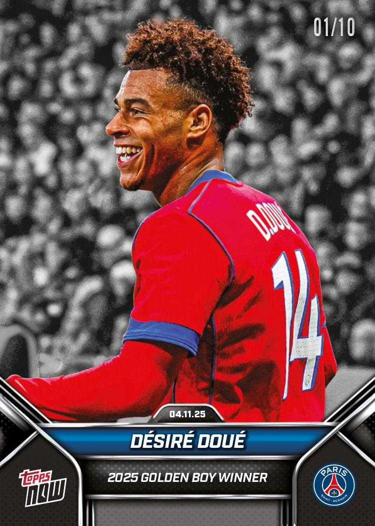 Désiré Doué - 2025 Paris Saint-Germain Topps NOW® - Card 1
