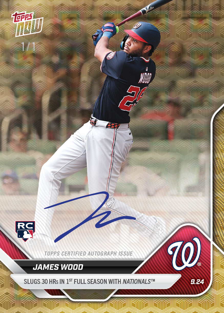 James Wood - 2025 MLB Topps NOW® - Card 758 - PR: 3453