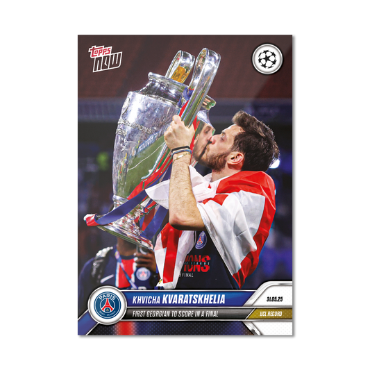 Khvicha Kvaratskhelia - 2024-25 UCL Topps NOW® - Card 163 - LOOK FOR AUTO-RELIC - PR: 1971