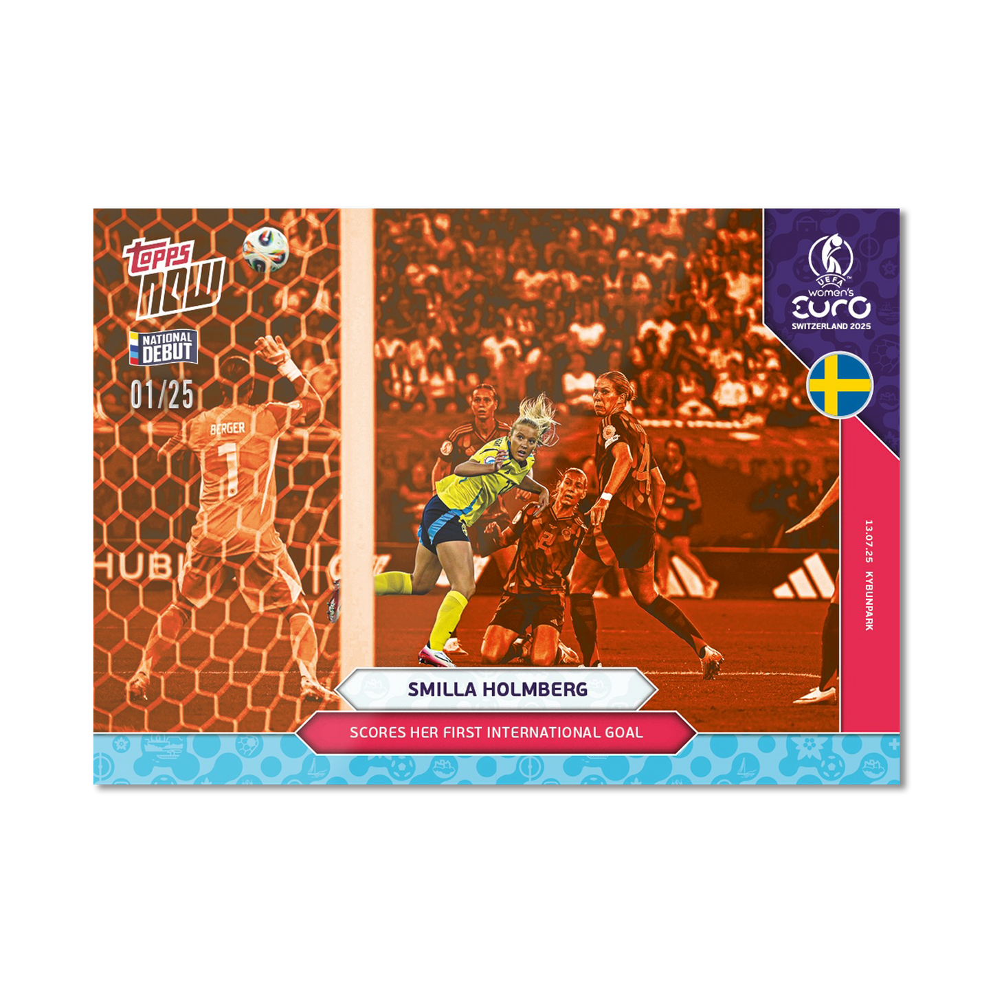 Smilla Hilma Holmberg - UEFA Women’s EURO 2025™ Topps NOW®  - Card 17 - PR: 138