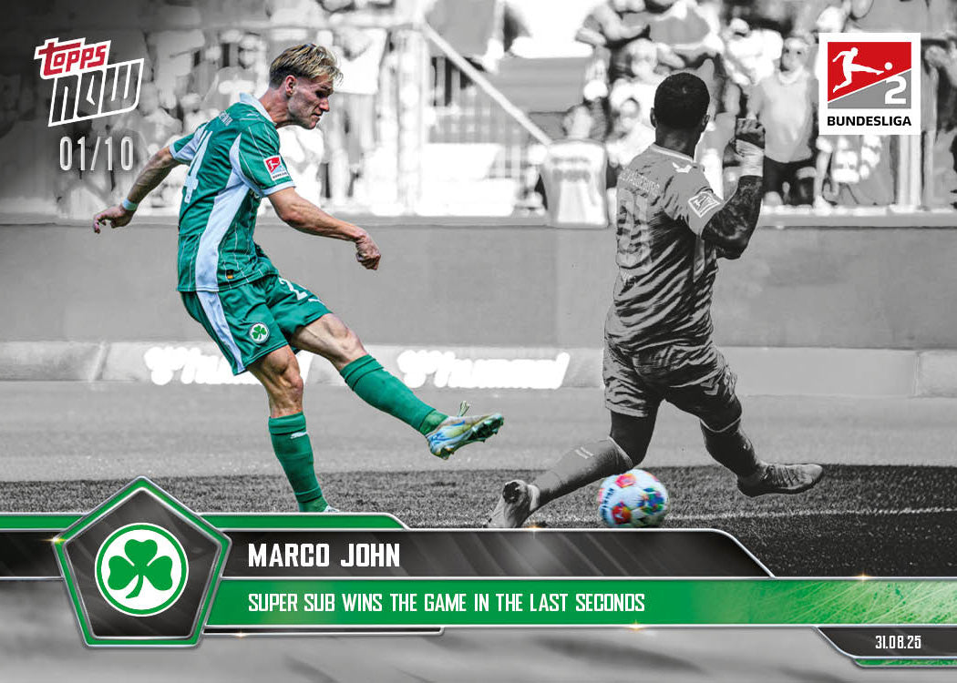 Marco John - 2025-26 Bundesliga Topps NOW® - Card 16 - PR: 91