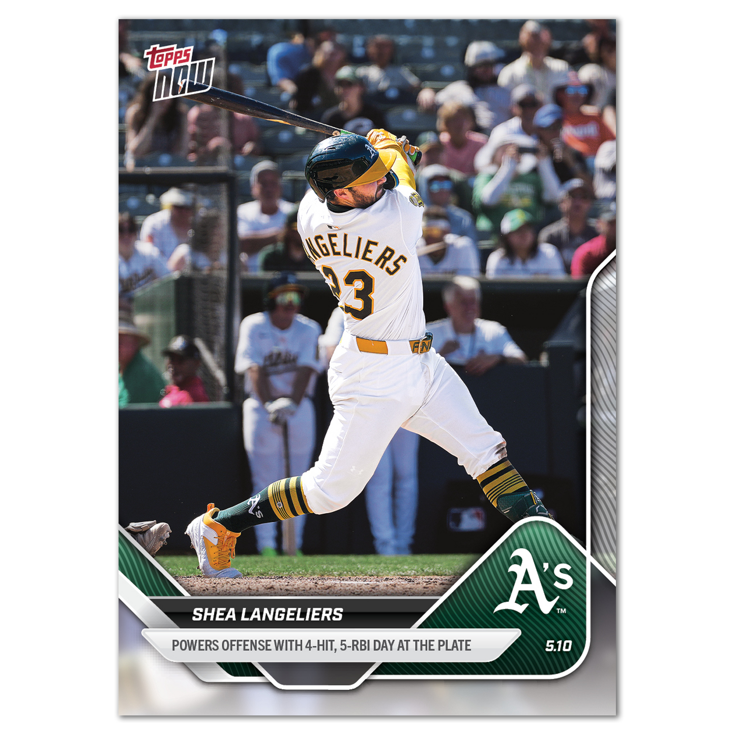 Shea Langeliers - 2025 MLB Topps NOW® - Card 161 - PR: 265