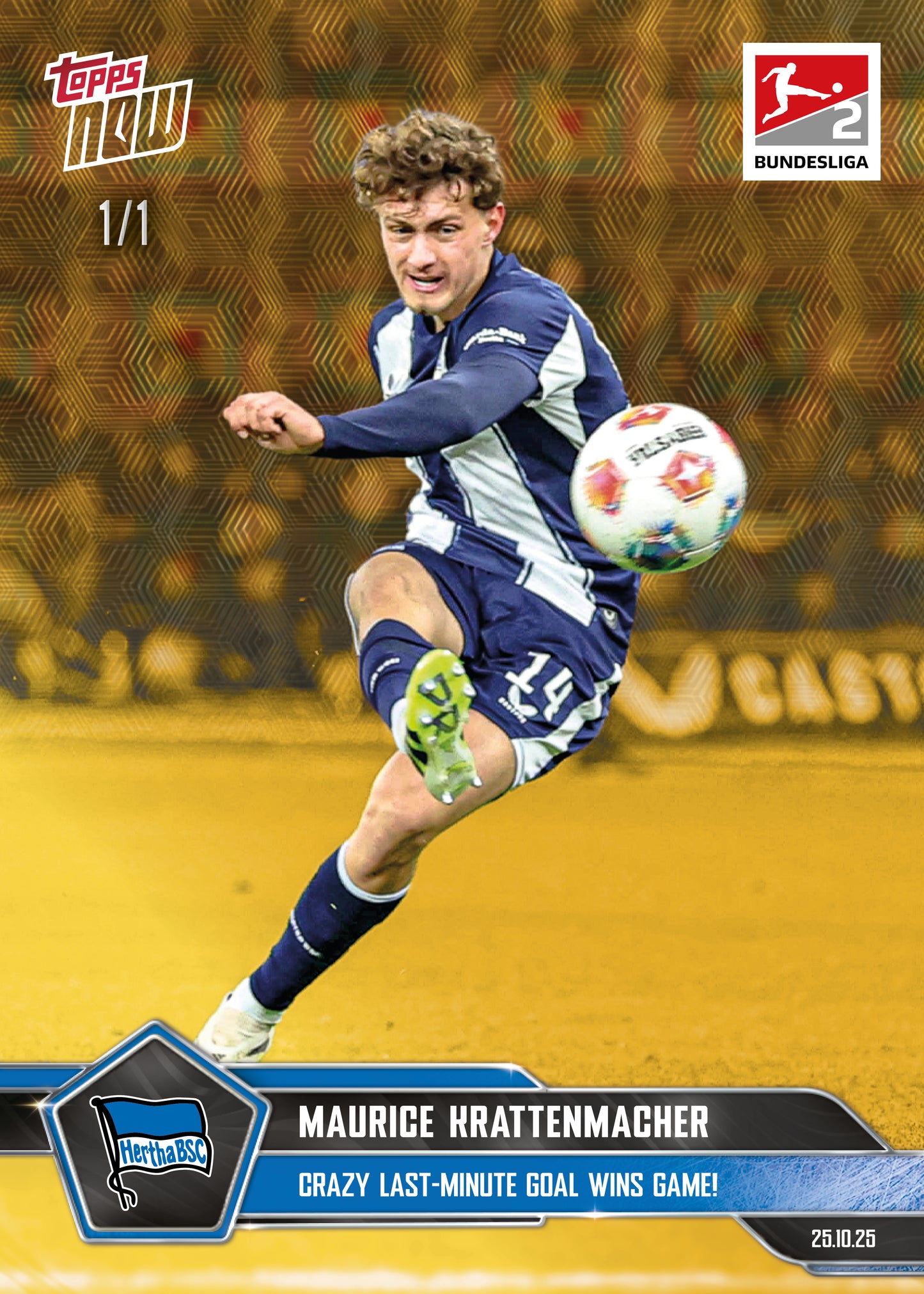Maurice Krattenmacher - 2025-26 Bundesliga Topps NOW® - Card 47 - PR: 523