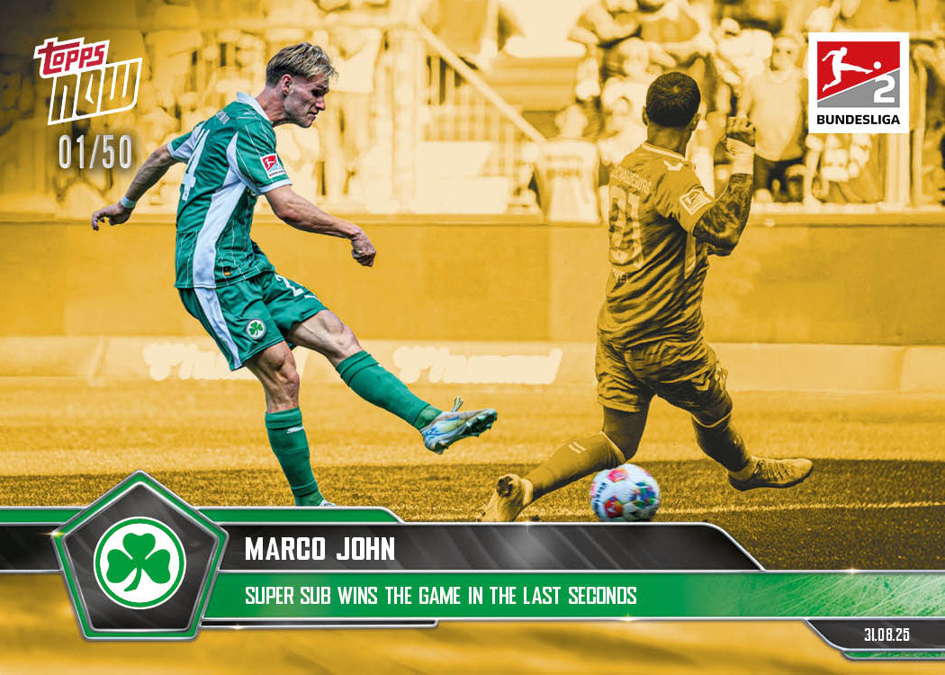 Marco John - 2025-26 Bundesliga Topps NOW® - Card 16 - PR: 91