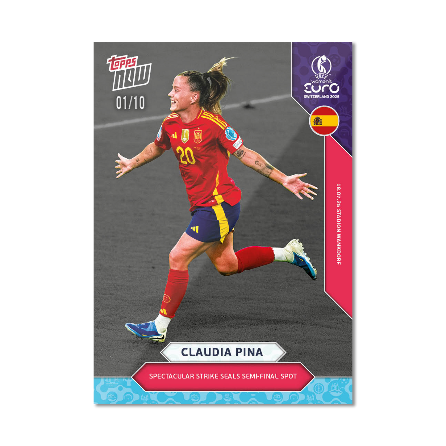 Claudia Pina - UEFA Women’s EURO 2025™ Topps NOW®  - Card 23 - PR: 348
