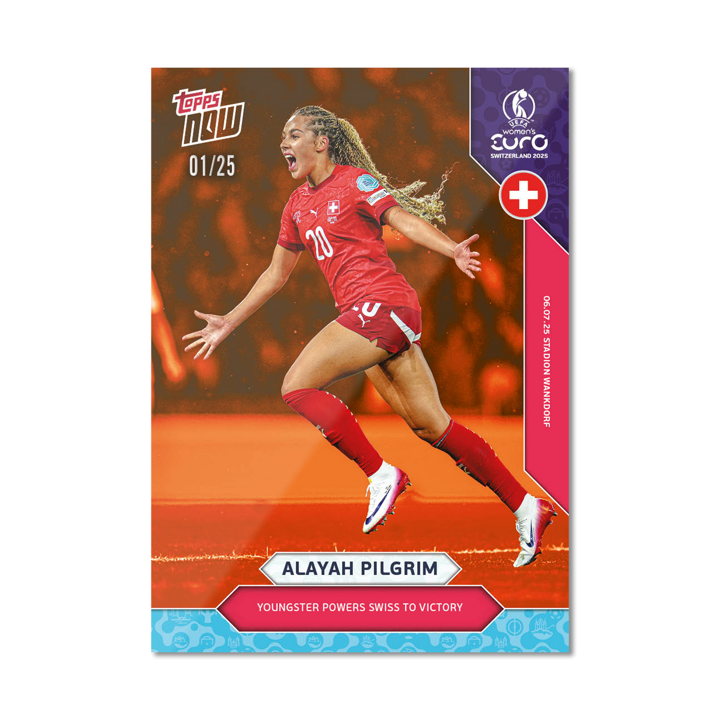 Alayah Pilgrim - UEFA Women’s EURO 2025™ Topps NOW® - Card 8 - PR: 204
