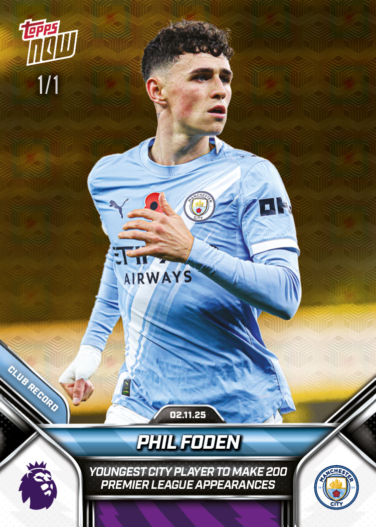 Phil Foden - 2025-26 Premier League Topps NOW® - Card 47