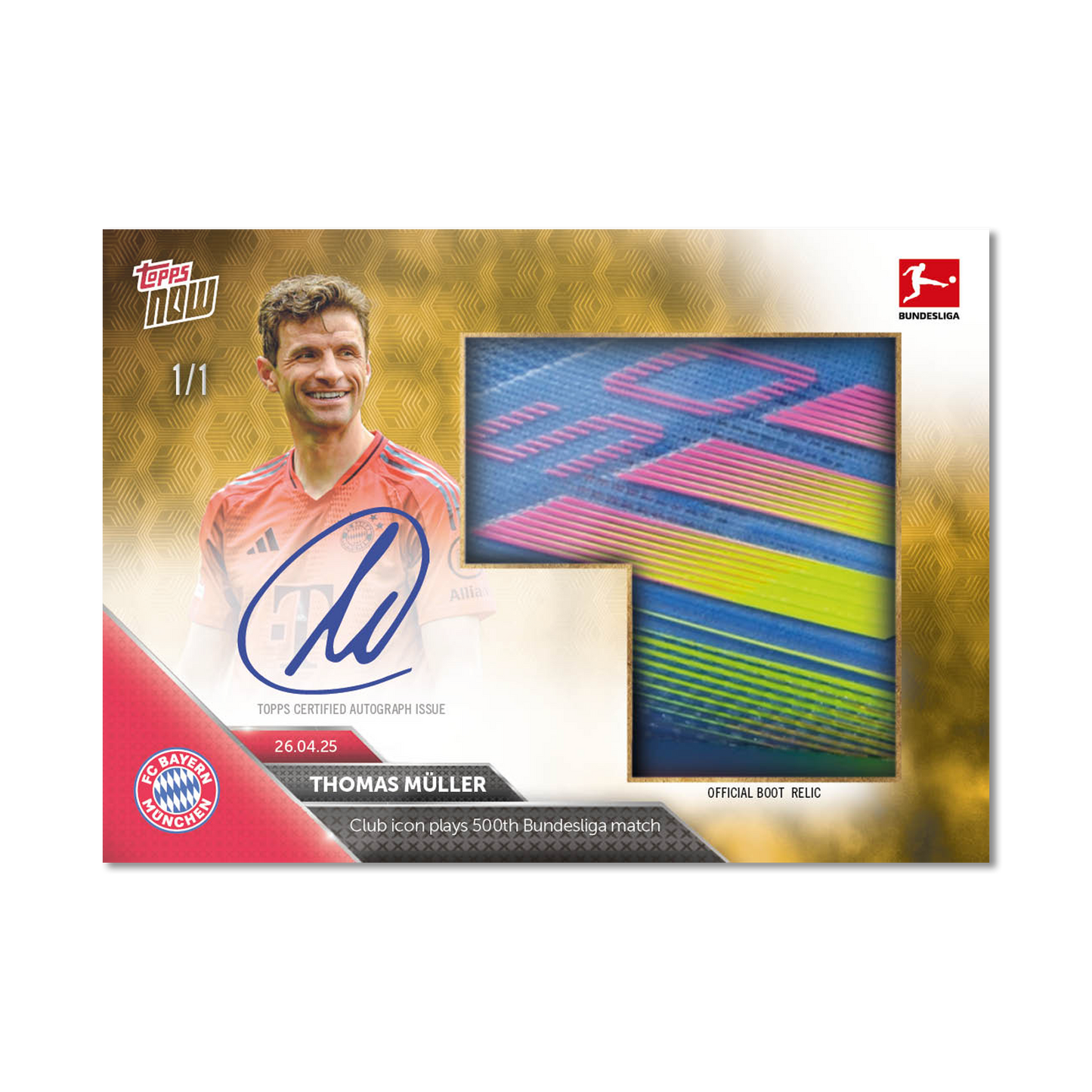 Thomas Müller - 2024-25 Bundesliga Topps NOW® Card 176 - LOOK FOR AUTO-RELIC - PR: 7754
