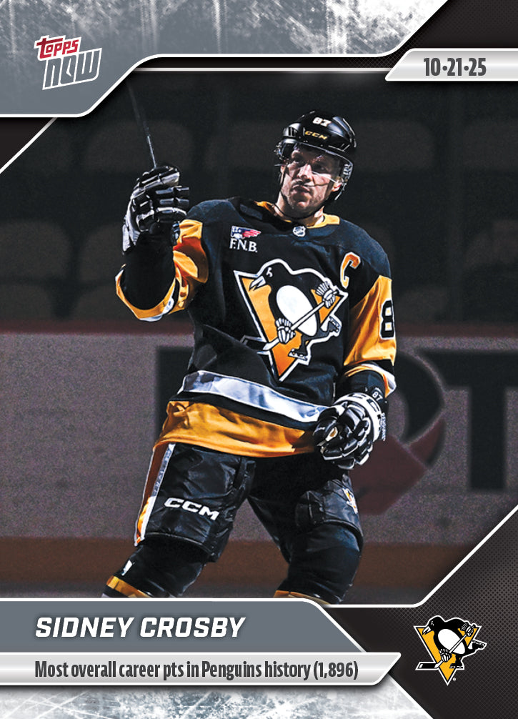 Sidney Crosby - 2025-26 NHL Topps NOW® - Sticker # 16 Pack - PR: 650
