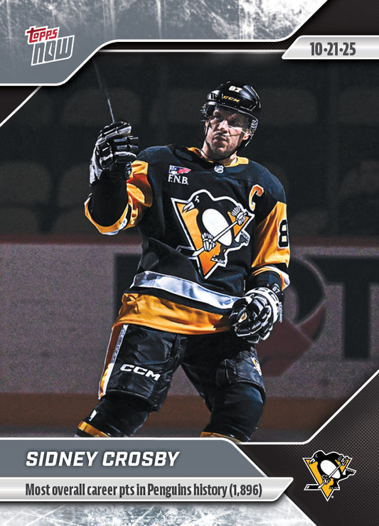 Sidney Crosby - 2025-26 NHL Topps NOW® - Sticker # 16 Pack - PR: 650