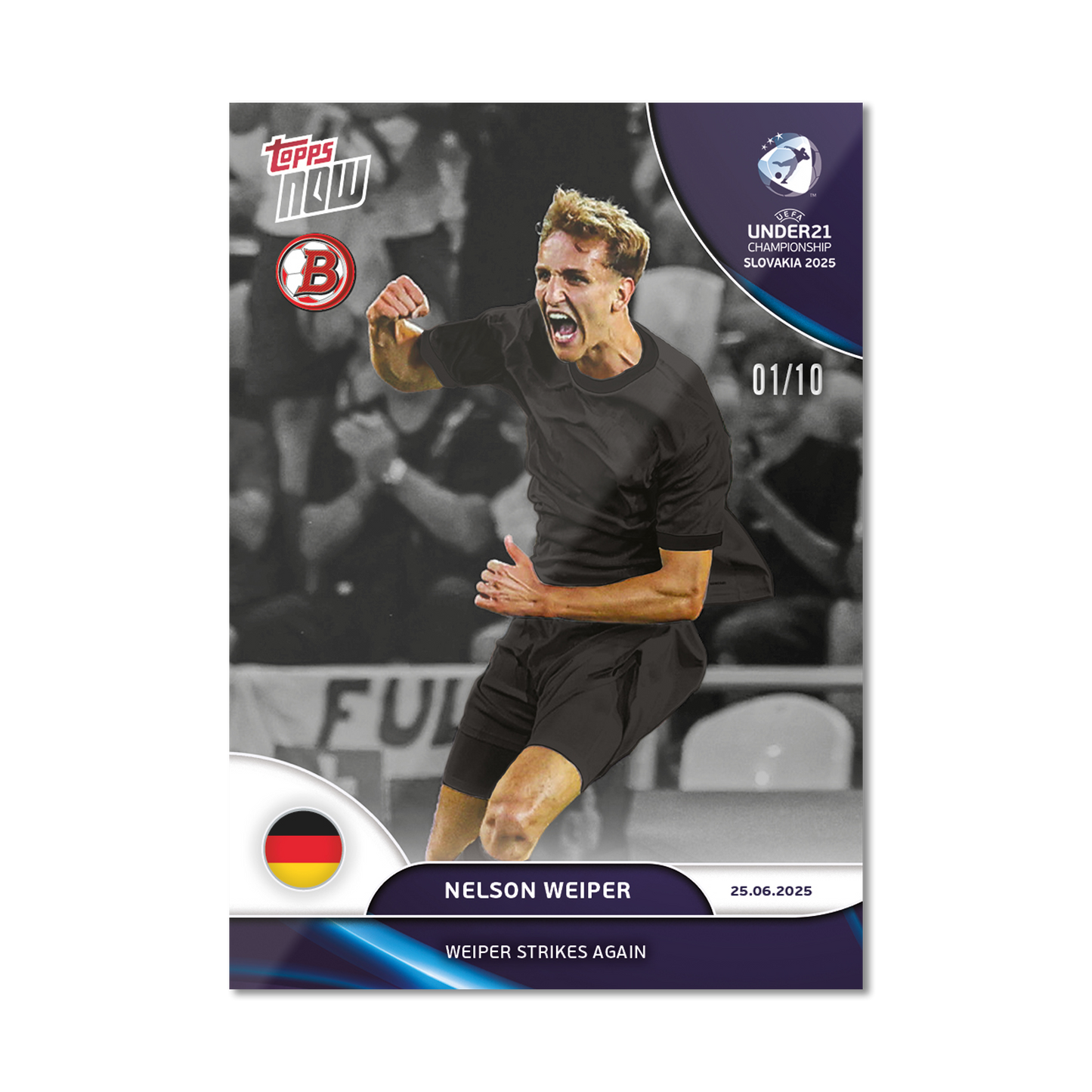 Nelson Weiper - 2025 UEFA Euro U-21 Topps NOW® - Card 11 - PR: 99