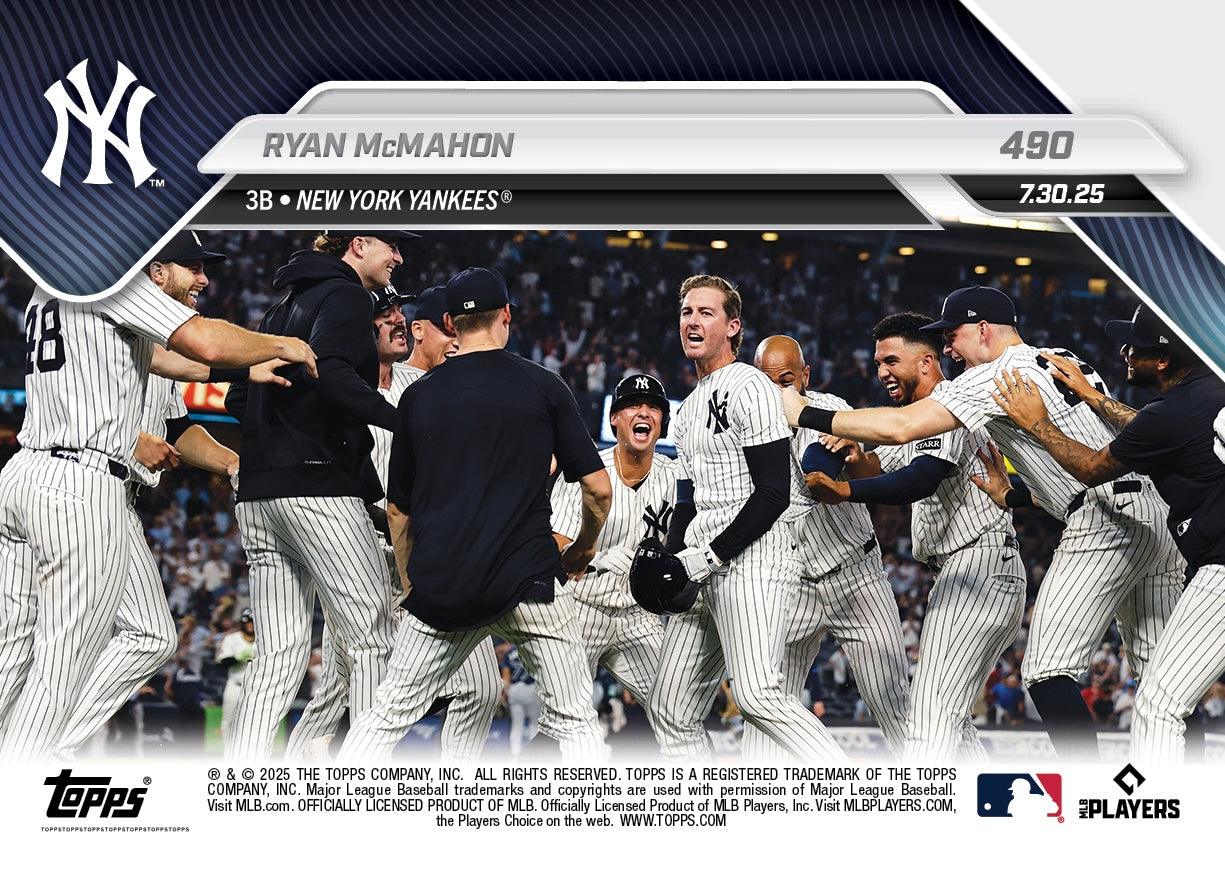 Ryan McMahon - 2025 MLB Topps NOW® - Card 490 - PR: 528