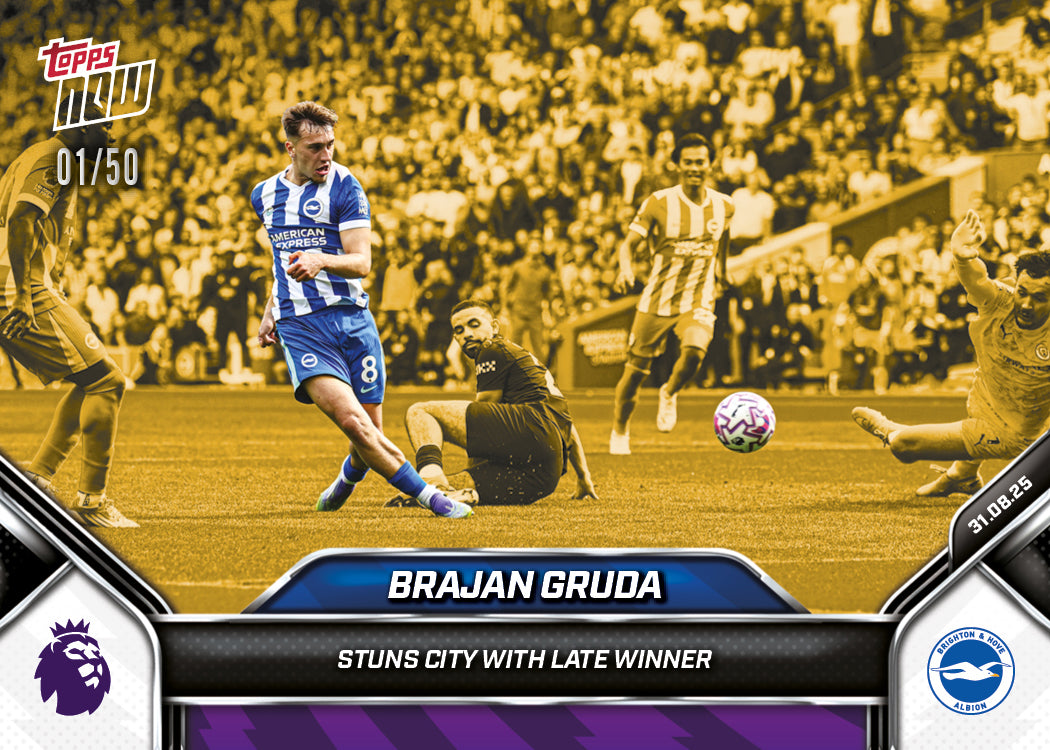 Brajan Gruda - 2025-26 Premier League Topps NOW® - Card 14 - PR: 281