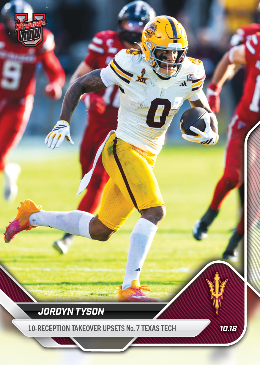 Jordyn Tyson - 2025-26 Bowman U NOW® Football - Card 32 - PR: 473