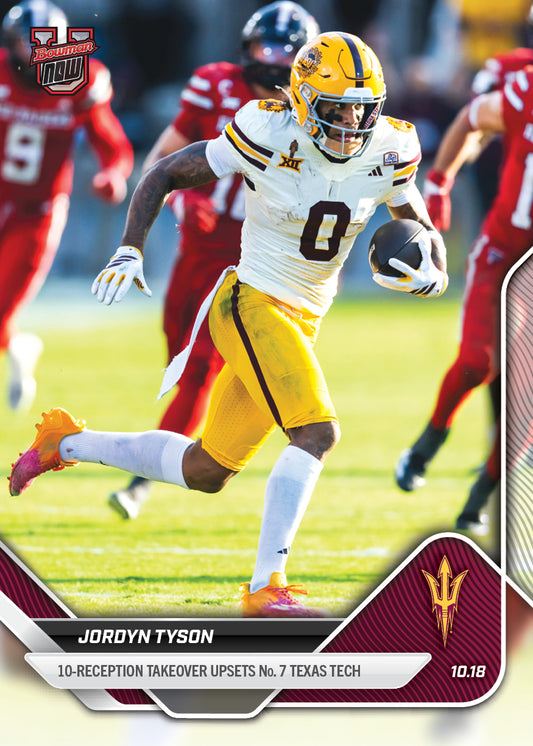 Jordyn Tyson - 2025-26 Bowman U NOW® Football - Card 32 - PR: 473