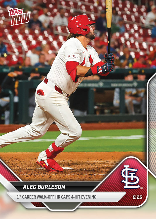 Alec Burleson - 2025 MLB Topps NOW® - Card 608 - PR: 394