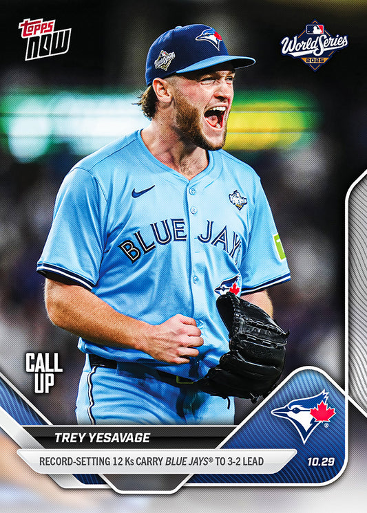 Trey Yesavage - 2025 MLB Topps NOW® - Card 913 - PR: 14898