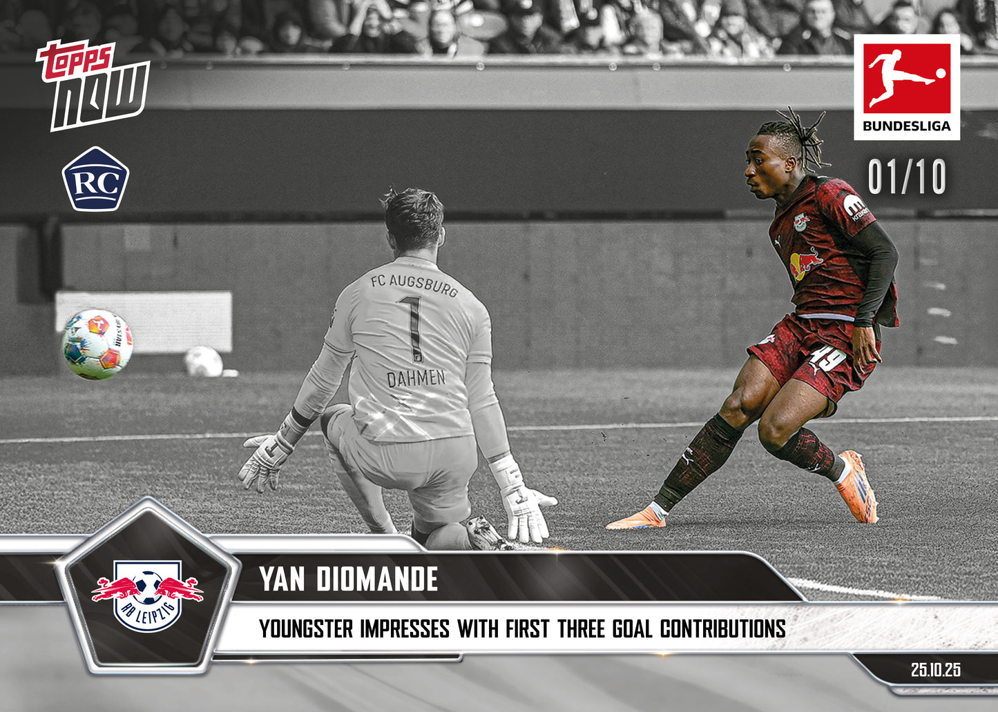 Yan Diomande - 2025-26 Bundesliga Topps NOW® - Card 49 - PR: 783