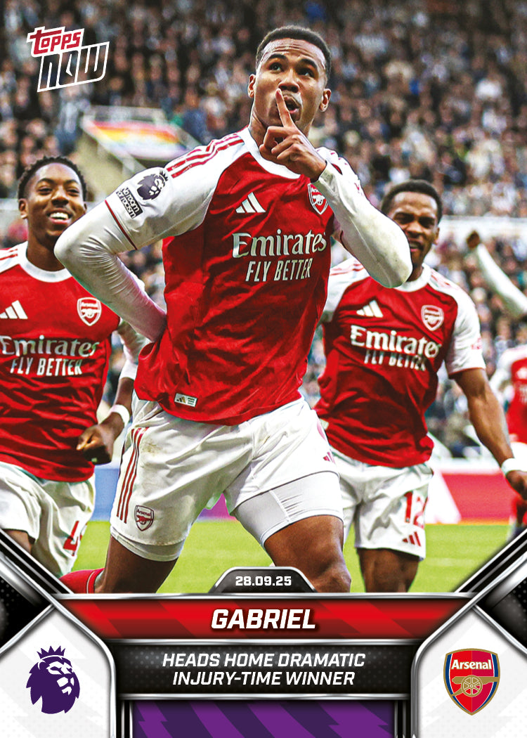 Gabriel - 2025-26 Premier League Topps NOW® - Card 28 - PR: 629
