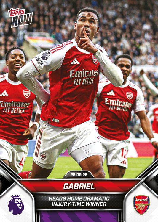 Gabriel - 2025-26 Premier League Topps NOW® - Card 28 - PR: 629
