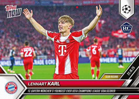 Lennart Karl - 2025-26 UCL Topps NOW® - Card 38 - PR: 5169