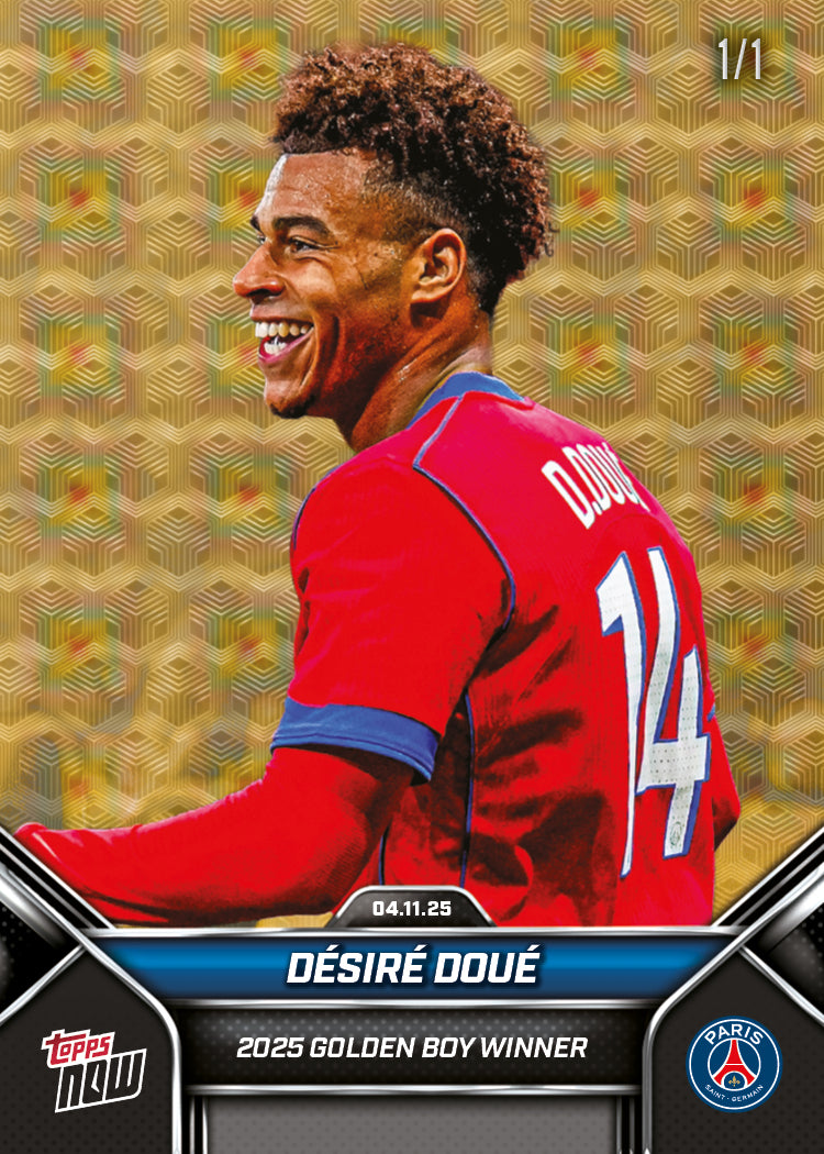 Désiré Doué - 2025 Paris Saint-Germain Topps NOW® - Card 1