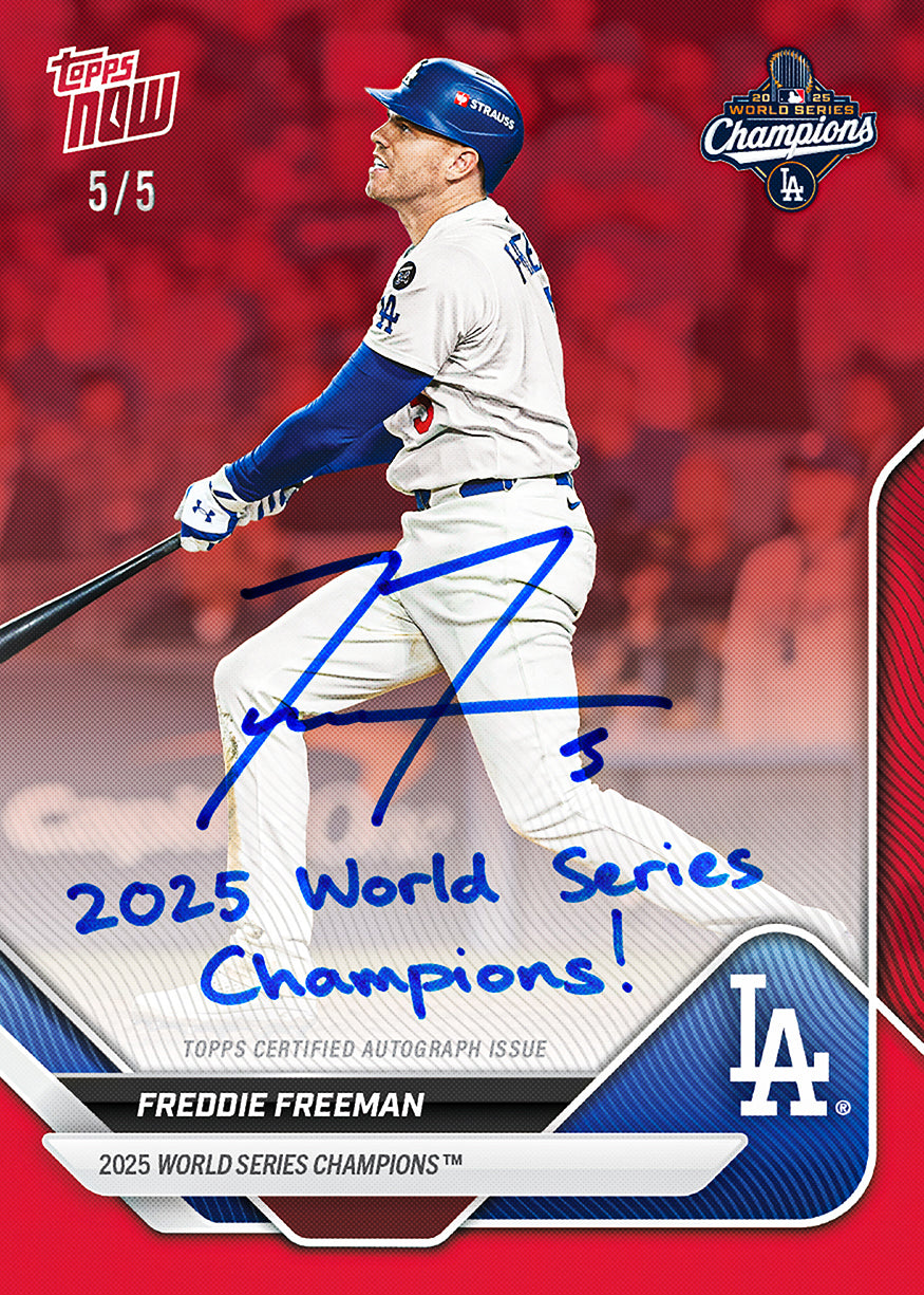 2025 World Series Champions - Los Angeles Dodgers - MLB Topps NOW® 15-Card Team Set