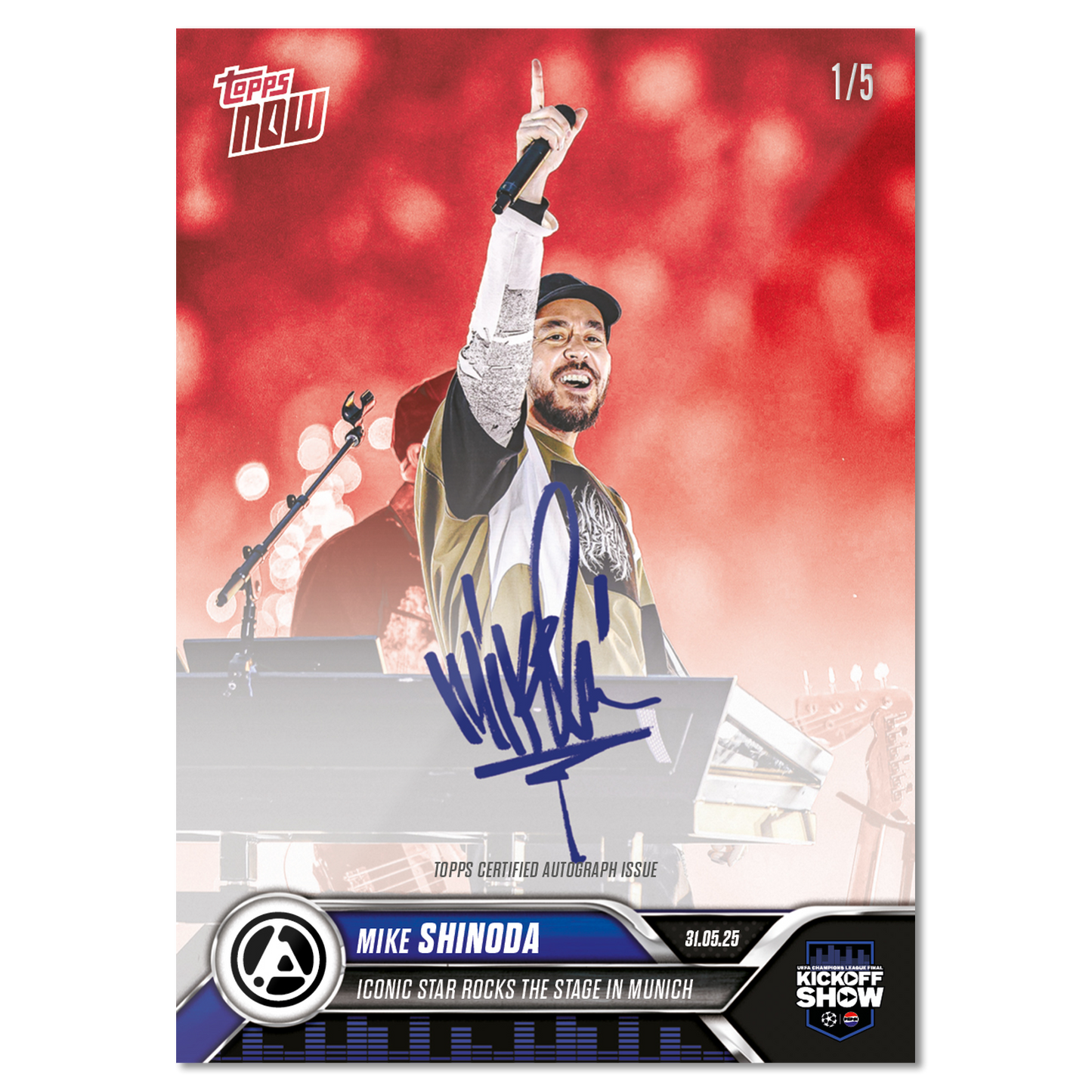 Mike Shinoda - 2024-25 UCL Topps NOW® - Card 167 - LOOK FOR AUTOS & AUTO-RELIC - PR: 5884