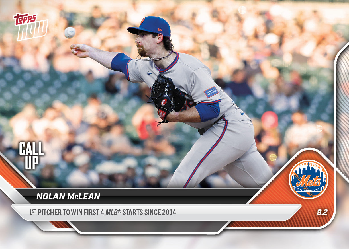 Nolan McLean - 2025 MLB Topps NOW® - Card 651 - PR: 2019
