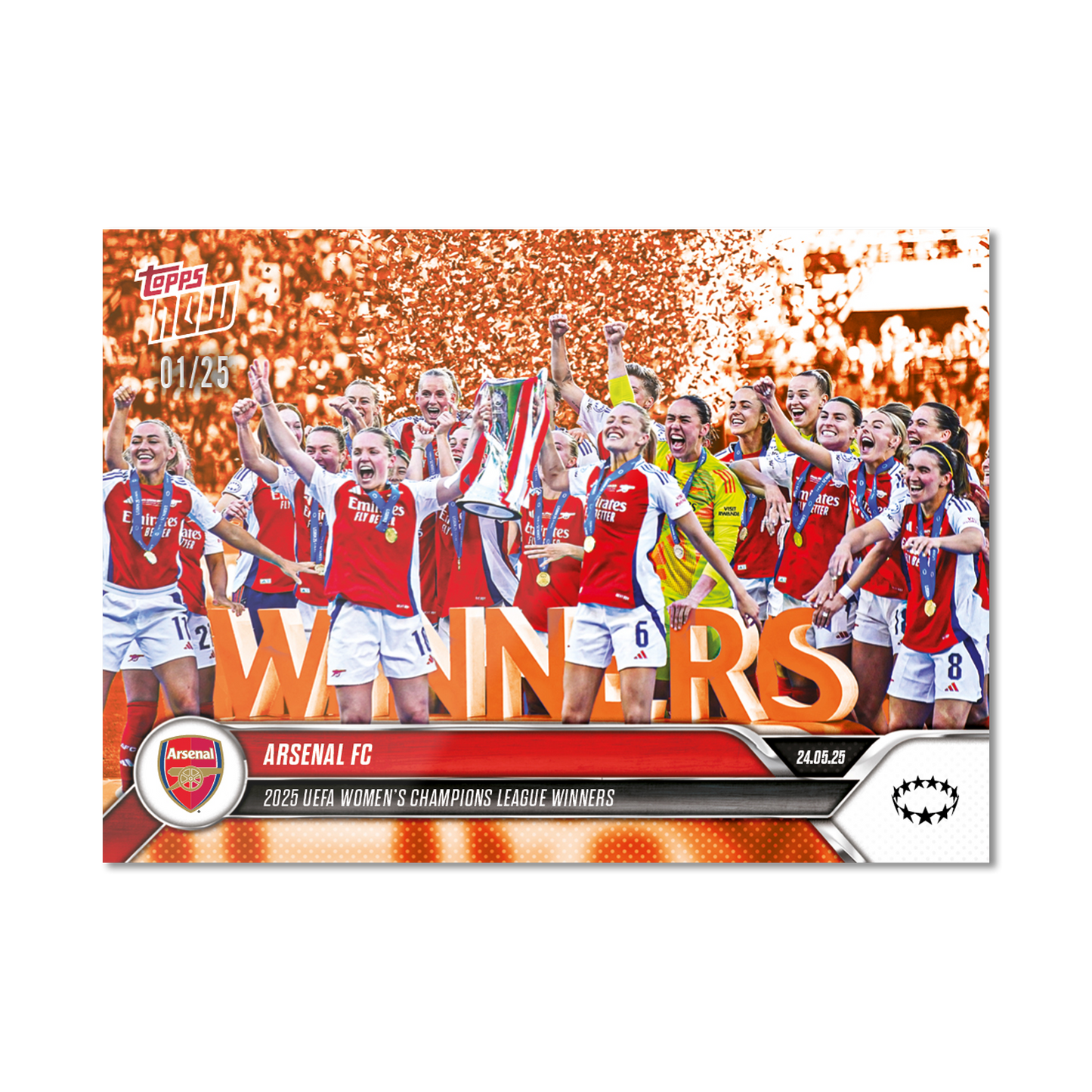 Arsenal FC - 2024-25 UWCL Topps NOW® - Card 27 - PR: 1586