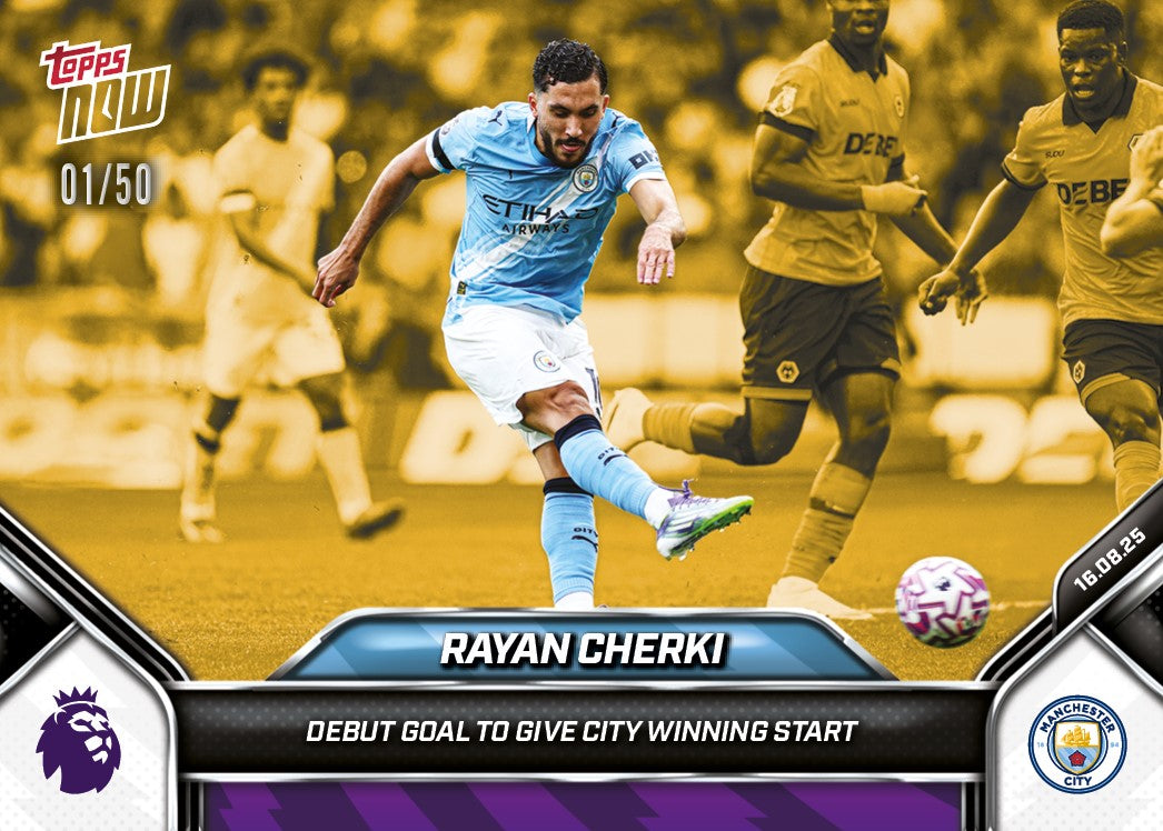 Rayan Cherki - 2025-26 Premier League Topps NOW® - Card 2 - PR: 555