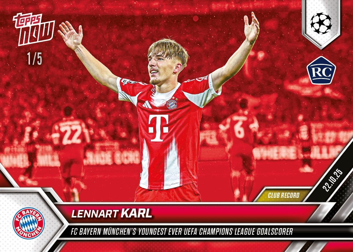 Lennart Karl - 2025-26 UCL Topps NOW® - Card 38 - PR: 5169
