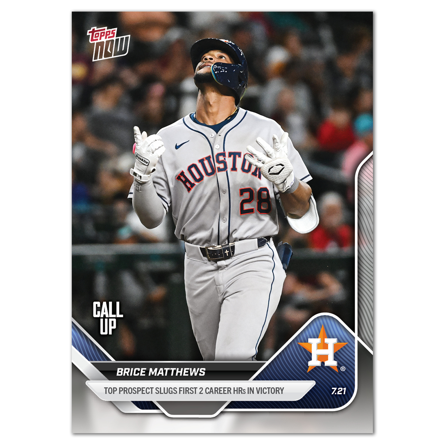 Brice Matthews - 2025 MLB Topps NOW® - Card 449 - PR: 1852