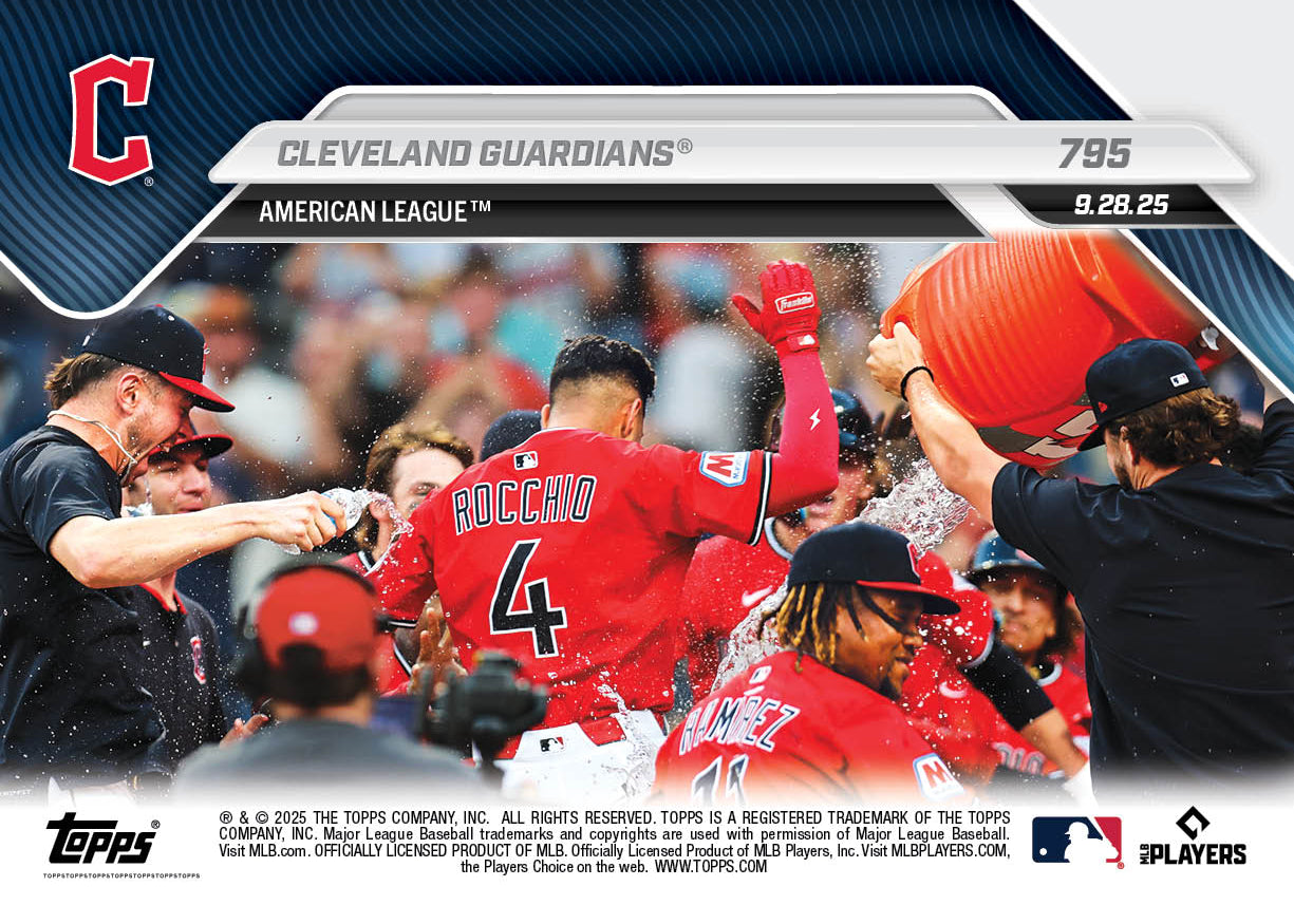 Cleveland Guardians - 2025 MLB Topps NOW® - Card 795 - PR: 1286