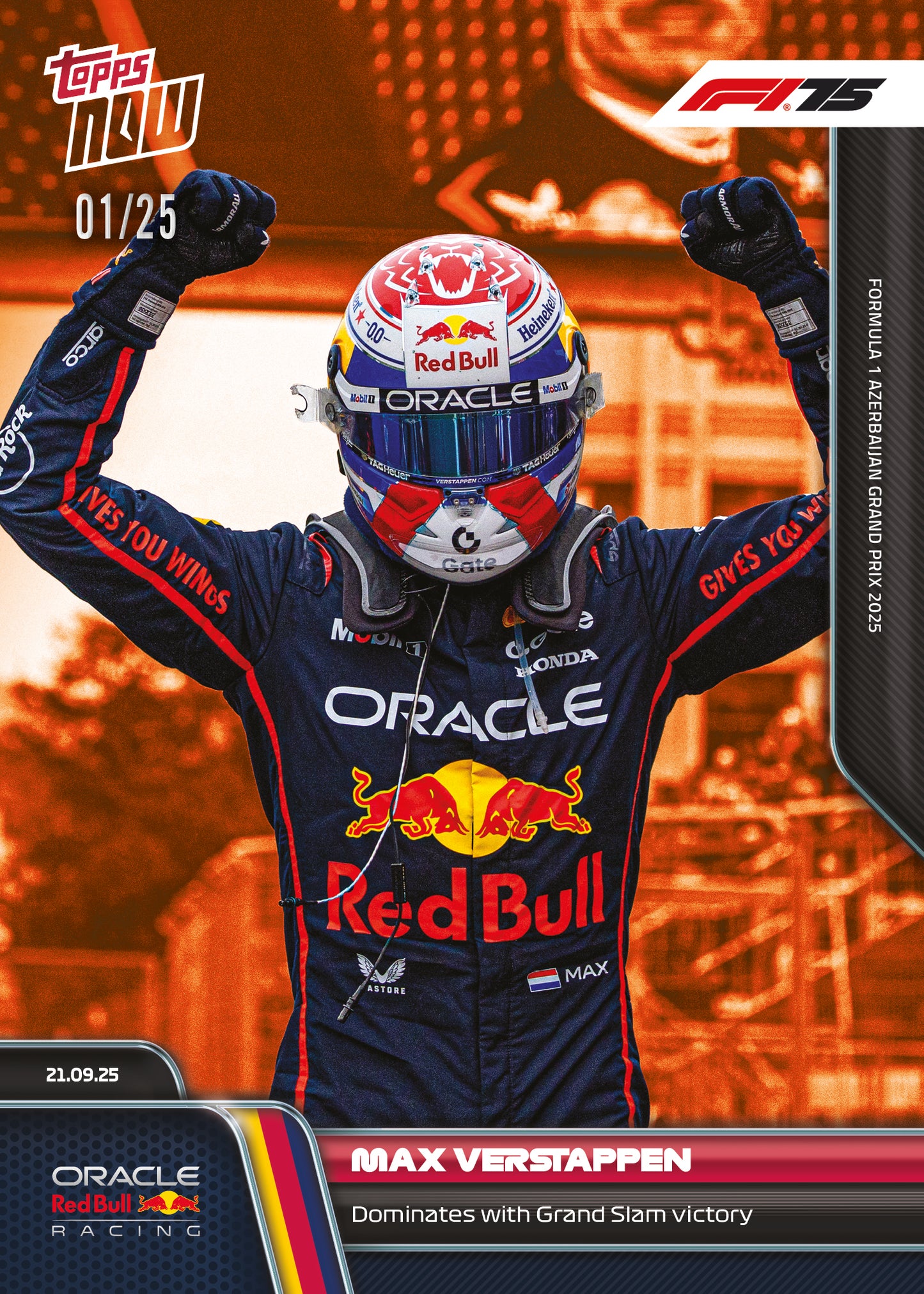 Max Verstappen - 2025 Formula 1® Topps NOW® - Card 63 - PR: 3846