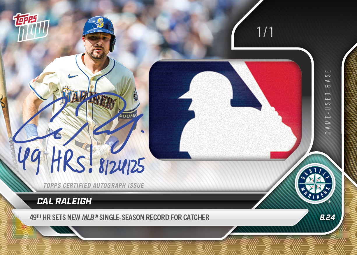 Cal Raleigh - 2025 MLB Topps NOW® - Card 604 - LOOK FOR RELICS & AUTO-RELICS - PR: 21368