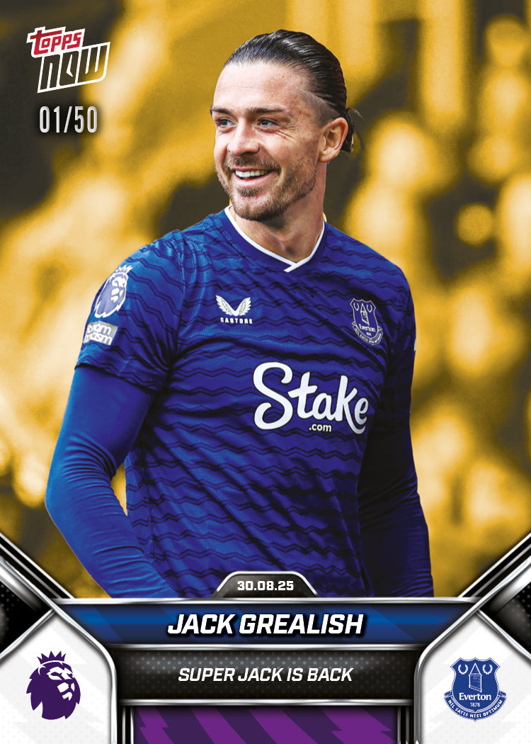 Jack Grealish - 2025-26 Premier League Topps NOW® - Card 12 - PR: 675
