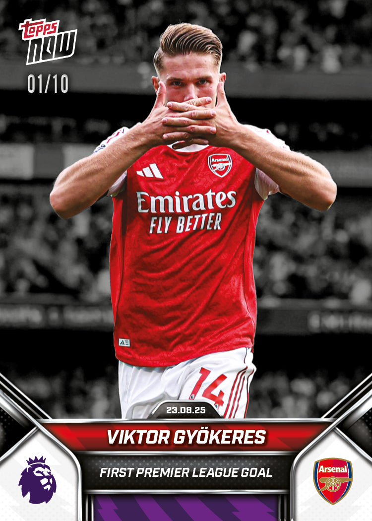 Viktor Gyökeres - 2025-26 Premier League Topps NOW® - Card 8 - PR: 2331