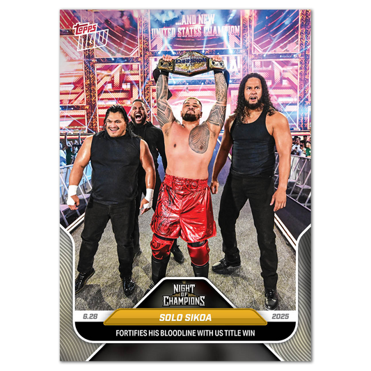Solo Sikoa - 2025 WWE Topps NOW® - Card 74 - LOOK FOR AUTOS - PR: 1002
