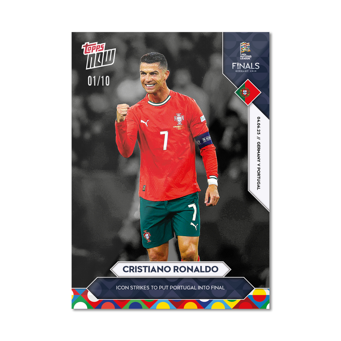 Cristiano Ronaldo - 2025 UEFA Nations League Topps NOW® - Card 1 - PR: 8040
